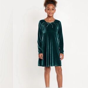 Old Navy Kids Green Velvet Dress